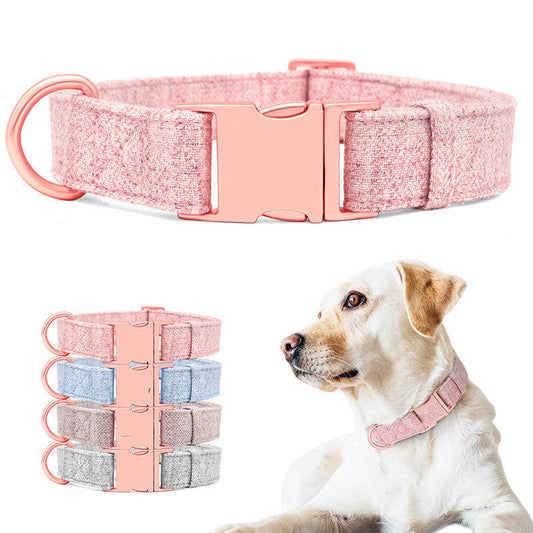 Engraved Adjustable Non-Woven Dog Collar-0